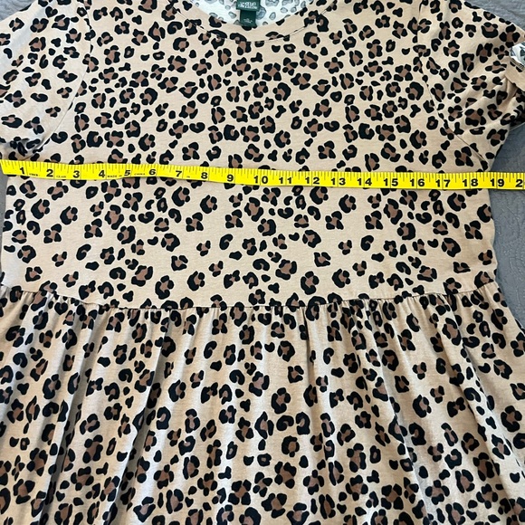 Wild Fable Leopard Print Babydoll Dress Size M - Picture 4 of 8
